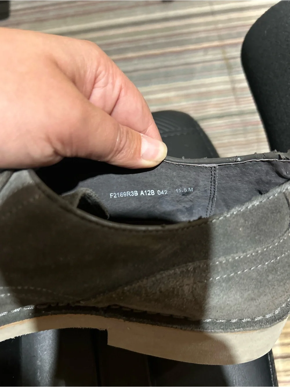 John Varvatos Star USA Sid Eva Suede Derby Gray Men Size 11.5 M